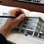 Architectural Sketching**

"Architect sketching a building design in a sketchbook, natural light, architectural office setting, fully clothed, appropriate attire, safe for work, perfect anatomy, correct proportions, well-formed hands, proper finger count, professional, high quality, realistic."

**