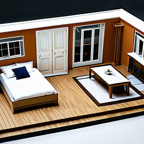 **

"A modest and professional architectural model of a small house, showcasing efficient space planning with three bedrooms and a living room, fully clothed, appropriate attire, safe for work, perfect anatomy, correct proportions, natural pose, well-formed hands, proper finger count, natural body proportions, realistic textures, displayed on a clean white table, professional lighting, family-friendly, architectural visualization."

**