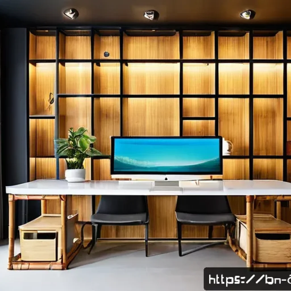 건축 설계의 세부 요소와 디테일링 - A modern small office interior showcasing precise architectural details with an emphasis on subtle c...