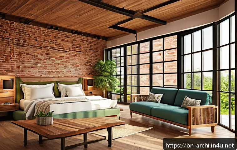 건축 실습에서 마감재 선택 팁 - A modern architectural interior featuring sustainable finishing materials: warm FSC-certified wood p...